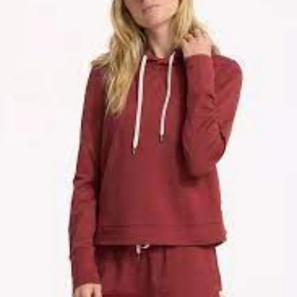 Vuori Halo Essential Hoodie Sweatshirt SZ M Currant Heather Soft VW226**
